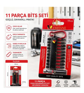 Kalemhane 11 PARÇA BİTS SETİ Vidalama Uç Seti