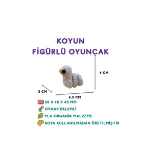Koyun Figür - 3D Küçükbaş Hayvan Oyuncak