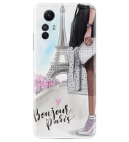 Xiaomi Redmi Note 12S Kılıf Resimli Desenli Baskılı Silikon Bonjour Paris 1419