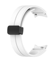 Microsonic Samsung Galaxy Watch 5 Pro 45mm Kordon Ribbon Line Beyaz