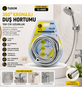 360° - METAL DUŞ HORTUMU 150CM VAKUMLU AMBALAJ (4915)