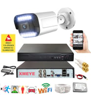 1 li Araç İnsan Yüz Tanımalı Hareket Algılayan 5 MP Lens 12 Warm Led Gece Renkli Kamera Seti 3312W
