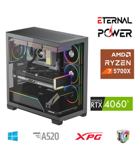 ETERNAL POWER RYZEN 7 5700X 32G DDR4 1TB M.2 RTX4060Ti A520 T650W