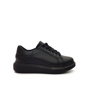 Goldstep 1145 Kadın Bağcıklı Kalın Taban Sneaker Ayakkabı (Bej)