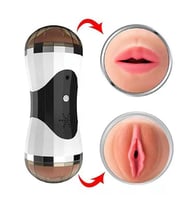 OdinsShop Çift Taraflı Fener Tipi Realistik Suni Vajinal ve Oral Mastürbatör
