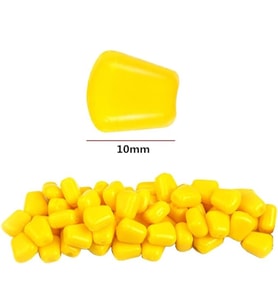10 x 1 cm Silikon Yumuşak Sarı Mısır Suni Balık Olta Yemi