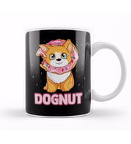 Cute & Funny Dognut Dog Donut Pun Adorable Puppy Kupa Bardak Porselen