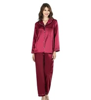 Amora Secret Aria's Closet Bordo İkili Saten Gecelik Pijama Takımı 7647