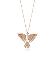 Anka Kuşu Gümüş Kolye (Rose Gold Altın)