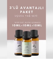 3'lü Itır & Lavanta & Çay Ağacı Saf Aromaterapi Uçucu Yağı Buhurdanlık Masaj Spa Cilt Ve Saç 30 ml