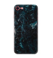 Apple iPhone 7 iPhone 8 Kılıf Resimli Desenli Baskılı Silikon Kılıf Blue Mix Mermer 1377