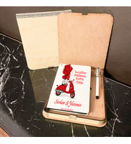Sevgiliye Hediye Ahşap Kutulu Defter Kalem Set 023