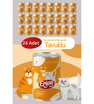 Enjoy Tavuklu Kedi Konservesi Sos İçinde Et Parçacıklı 400 Gr x24