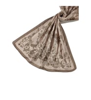 Enba Etnik Desenli Soft Pamuklu Şal 75x190 cm (Vizon)