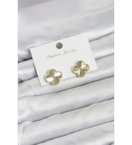 Gold Renk Pirinç Yonca Model Kadın Küpe - EBJ260725W44273