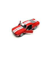 Kinsmart 1967 Shelby GT500 Çekbırak Diecast Model Araba (Kırmızı)