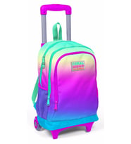 Coral High Pembe-Yeşil-Mavi Işıklı Tekerlekli Çekçek Okul Çantası - Kız Çocuk