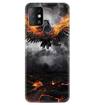 INFINIX Hot 8 9 10 11S Hot 10 Play 10T Kılıf Desemli Silikon Ateş Kartalı 1766