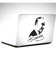 Mustafa Kemal Atatürk İmza Laptop Sticker 13 İnch (34X24CM)