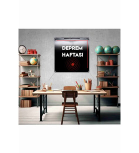 Deprem Haftası Fotoğraf Panosu Branda 100x100
