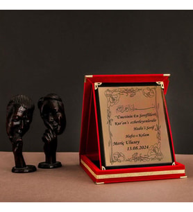 Hafızlara Hediye  Kadife Plaket  31735