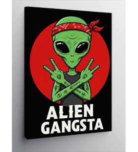 Kanvas Tablo Alien Gangsta Tasarımı