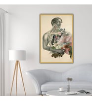 Metal Çerçeveli Cam Poliklinik Tablo Herşeyim İle Sana Geldim (Gold)