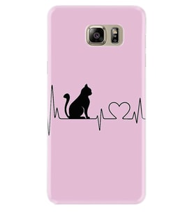Samsung S7 Edge S20 Fe Plus Ultra S21 S22 Kılıf Desenli Silikon Pink Cat Heart 1303