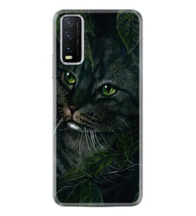 Vivo Y11S Kılıf Desenli Silikon Flowers Cat 1345