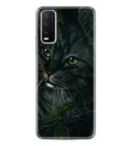 Vivo Y11S Kılıf Desenli Silikon Flowers Cat 1345