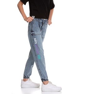 Mavi Kız Çocuk Jogger Jean Pantalon T1801 ANGELOS GIRLS