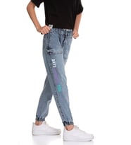 Mavi Kız Çocuk Jogger Jean Pantalon T1801 ANGELOS GIRLS