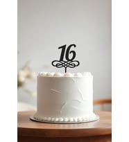 16. Yaş Doğum Günü Pastası Kürdanı, Pasta Süsü, Yeniden Kullanılabilir