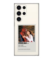 Samsung Galaxy S23 ULTRA Uyumlu Spider Man Minimalist Poster Desenli Şeffaf Telefon Kılıfı