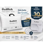 Özdilek Visco Tombul Yastık + Hediye Sıvı Geçirmez Yastık Koruyucu Ortopedik & Medikal Boyun Destekli Visco Yastık Premium Uyku Konforu