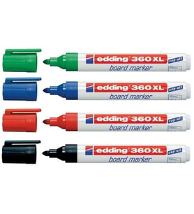 Edding 360 XL Board Marker Yazı Tahtası Kalemi 4'lü Karışık Renk 