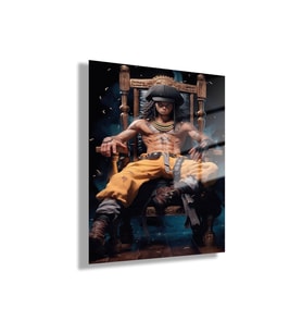Temperli Gerçek Cam Tablo One Piece Karakter Görseli