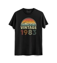 Vintage 1983 Eskitme Siyah Tshirt