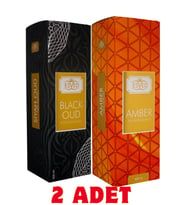 Amber ve Siyah Oud & Black Oud Oda ve Kumaş Spreyi Seccade Spreyi Oda Kokusu Koku 400 Ml.
