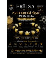 Sertifikalı Sarı Kalsit Terahertz Doğal Taş Bileklik 8 MM Ayarlanabilir Unisex Model