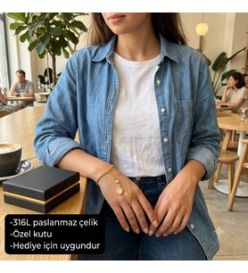 Lunéa Éclat Hand Chain Taş detaylı şahmeran bileklik