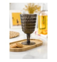 Allegra Füme Kadeh Bardak - 450 ml Tekli Akrilik Malzeme - Cam Değildir Kırılmaya Dayanıklı