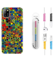 INFINIX Smart 4 5 6 Zero 8 S5 Pro Kılıf Kablo Koruma Spiral Silikon Nazar Boncukları 1746