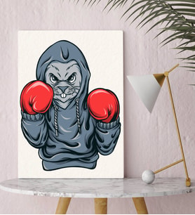 BK Gift Boksör Tasarımlı Kanvas Tablo-1