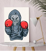 BK Gift Boksör Tasarımlı Kanvas Tablo-1