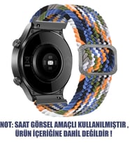 Garmin Forerunner 265 için Kordon Braided Loop Band Renkli [Forerunner 265 ile Uyumlu Kordon - Renkli]