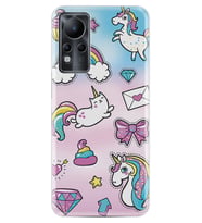 INFINIX Note 11 Pro Note 10 Hot 9 Play Kılıf Desemli Silikon Unicorn Mektup 1800