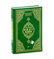 Termo Deri Ciltli Tecvidli Bilgisayar Hattı Arapça Orta Boy Kuranı Kerim - Yeşil
