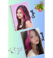 Yeji itzy kpop defter seti 2 adet A4 boyutu 21*30 çizgili + kareli 60 syf