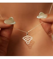 Wifi Sembol Kolye 925K Gümüş